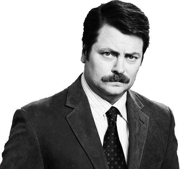 Ron Swanson - Bandama Caldera (578x543), Png Download