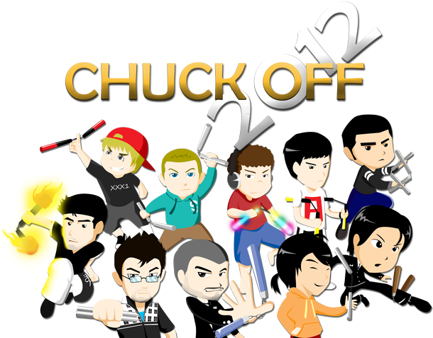 An International Home-based Freestyle Nunchaku Video - Cartoon (640x478), Png Download
