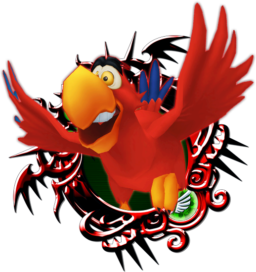 Aladdin A Sarcastic And Selfish Parrot - Kingdom Hearts Union X 7 Star Medals (518x549), Png Download