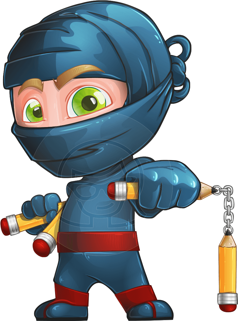 Vector Ninja Character (957x1060), Png Download