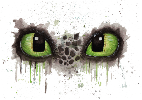 One Sheet Of - Toothless Eyes Drawing (498x351), Png Download