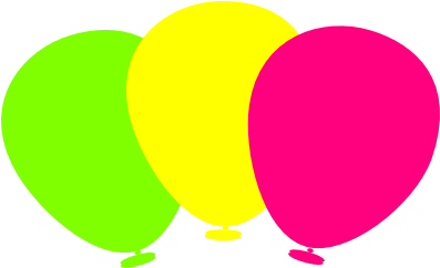 Balloon Clipart Neon - Transparent Png Neon Balloons (396x598), Png Download