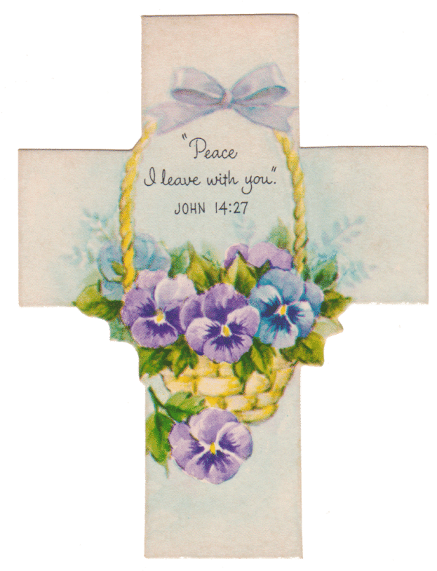 Save To Pinterest - Vintage Easter Postcard Cross (650x813), Png Download