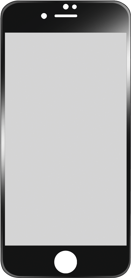 "anti-reflex" 3d Full Screen Glass Protector For Apple - Black Iphone 7 Transparent Screen (1100x1100), Png Download