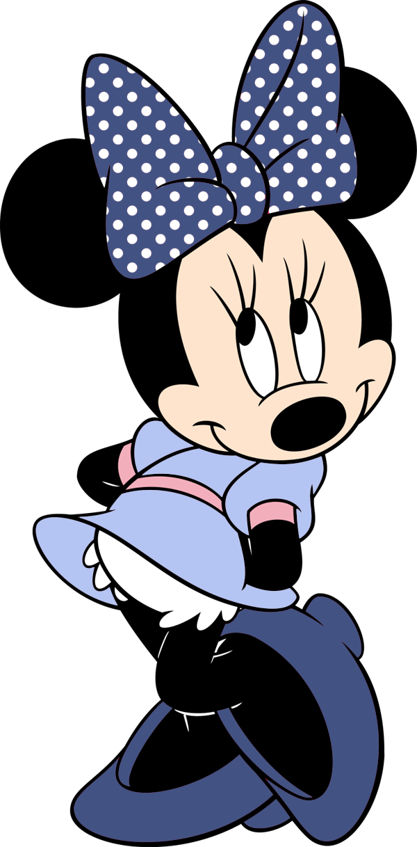Minnie In Blue - Minnie Mouse Azul Png (600x1217), Png Download