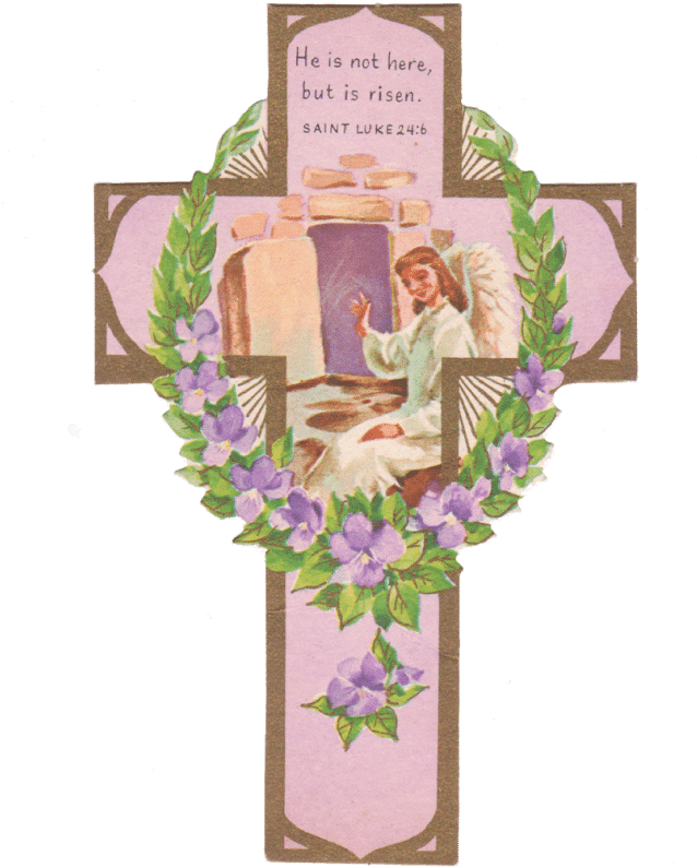 Save To Pinterest - Vintage Easter Cross (650x813), Png Download