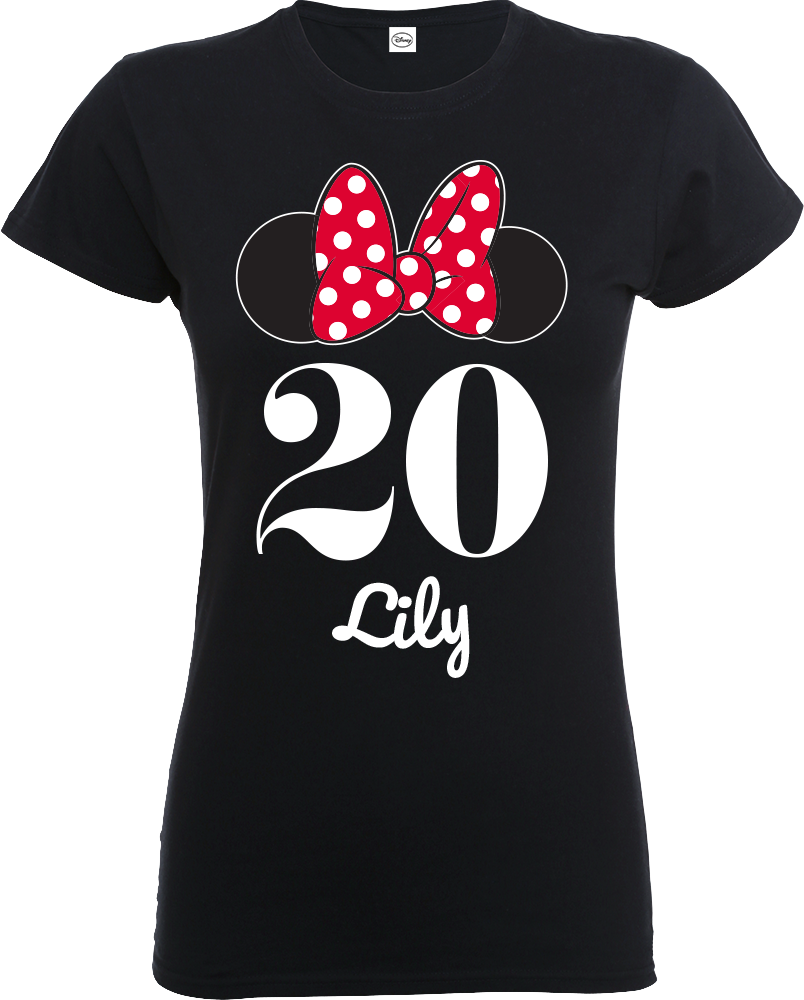 Official Disney Minnie Mouse Bow & Ears Womens Personalised - Maternity Shirts With Triplets (804x1000), Png Download