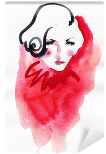 Beautiful Woman Face - Watercolor Paint (400x400), Png Download