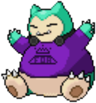 Mud Snorlax - Snorlax Black And White Sprite (420x420), Png Download