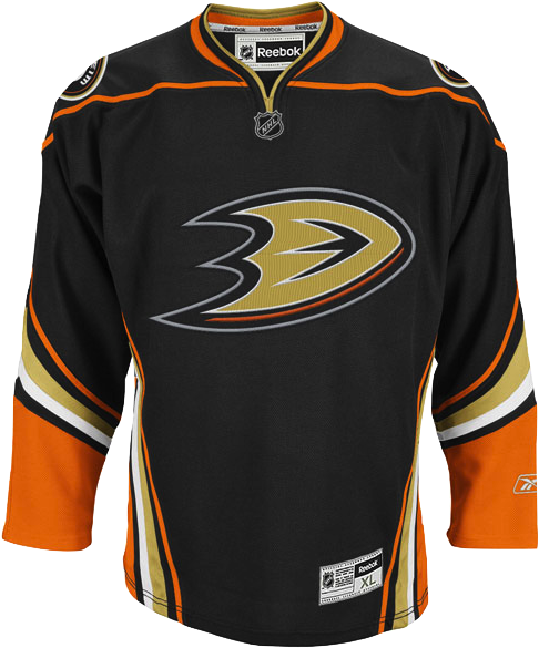 Anaheim Ducks 3rd Jerseythe - Anaheim Ducks Third Jersey 2010 (511x600), Png Download
