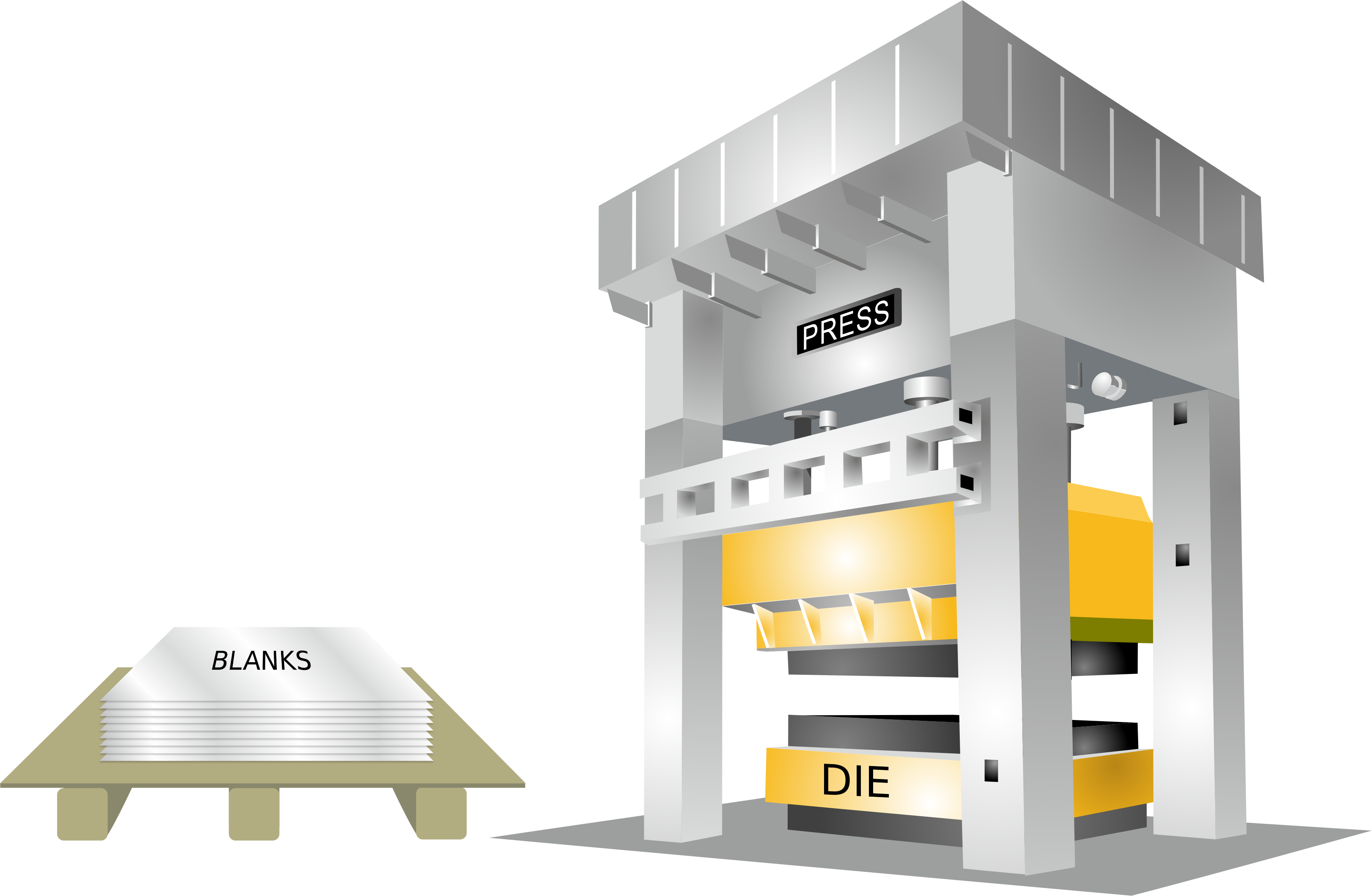 The Blank Shape, Size, And Location Are Key Inputs - Press Stamping (3578x2337), Png Download