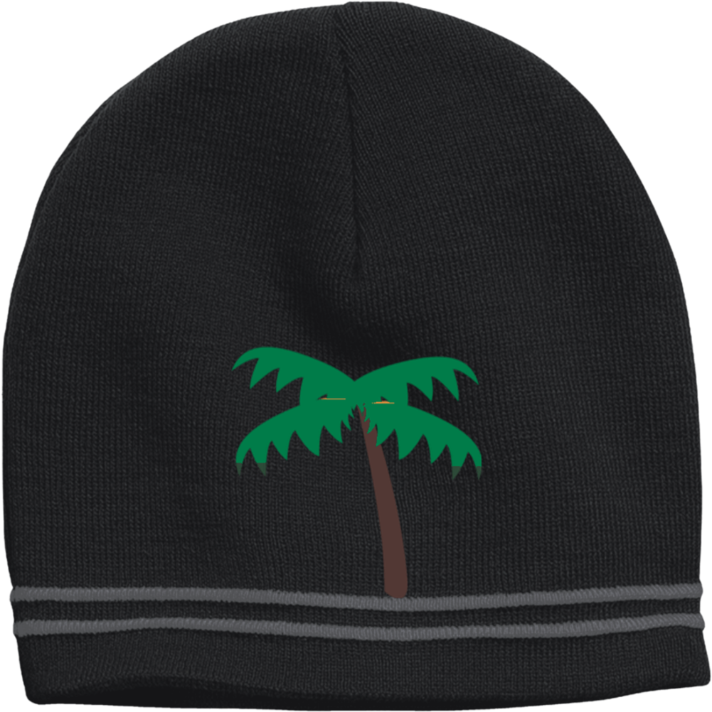 Palm Tree Emoji Stc20 Sport-tek Colorblock Beanie - Beanie (1024x1024), Png Download
