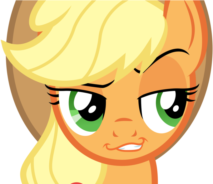 Applejack Smirk - Mlp Animated Gif Naughty (811x589), Png Download