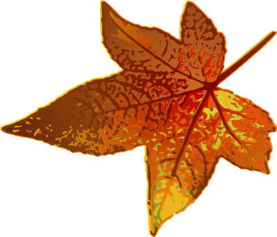 Maple, Leaf, Brown, Fall, Yellow, Orange - Hojas De Otoño Vector Png (398x340), Png Download