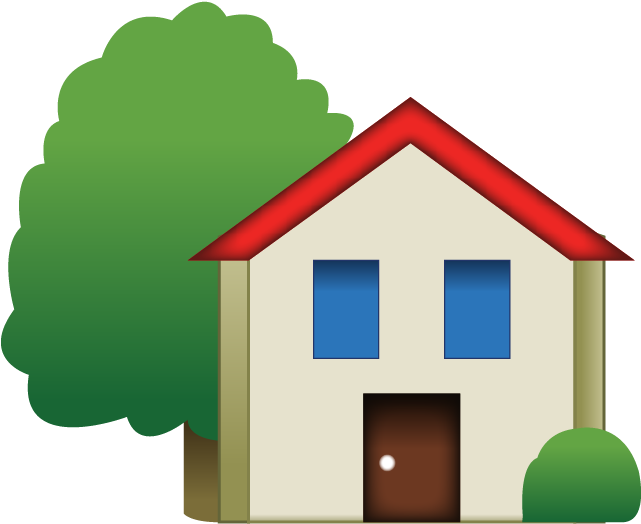 Download With Tree Island Ai File - House Emoji Png (640x640), Png Download