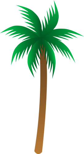 Khife Clipart Palm Tree - Palm Tree Clipart Vector (273x500), Png Download