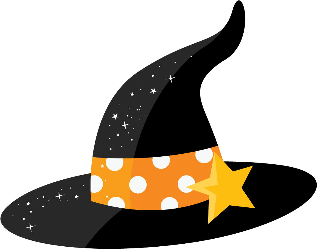 Witch Hat Clipart Kawaii - Halloween Witch Hat Clip Art (1148x1008), Png Download