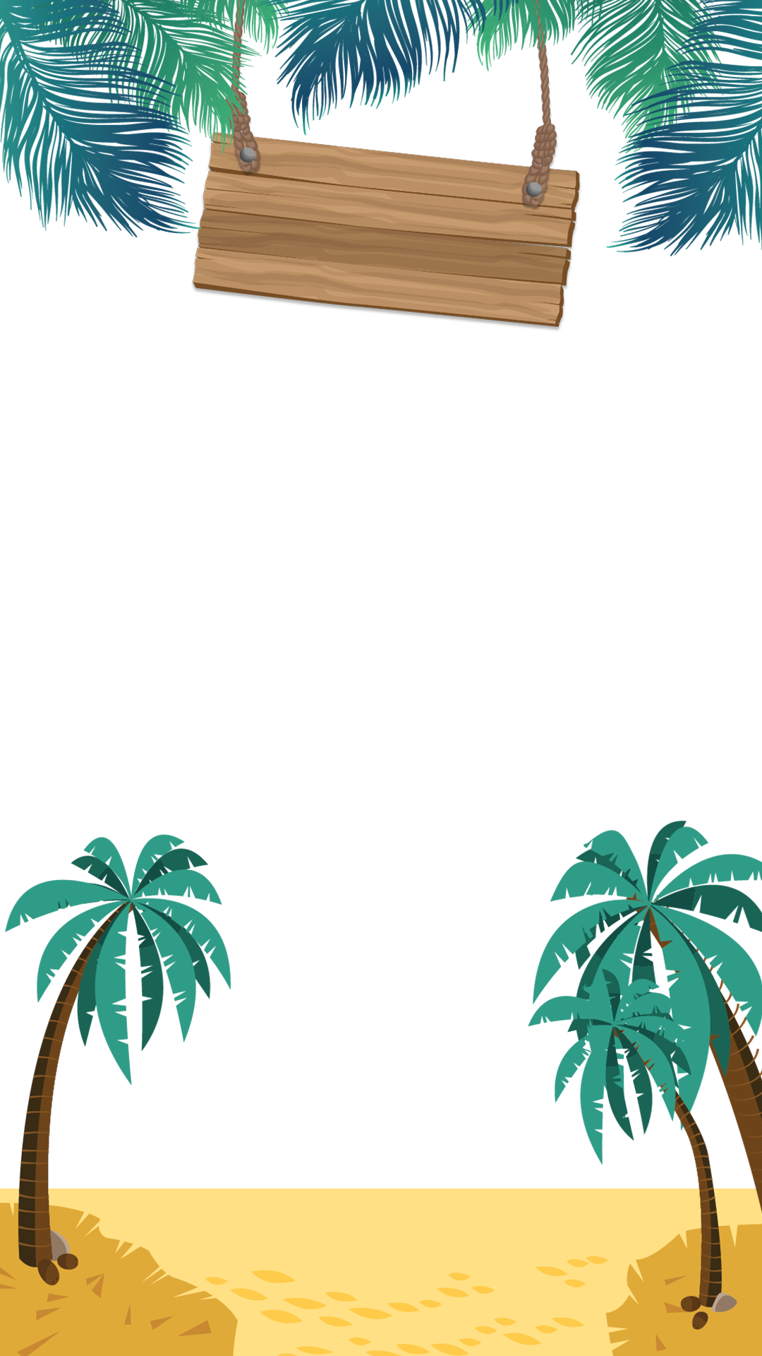 Beach Vacation - Palm Tree Snapchat Filter (1080x1920), Png Download