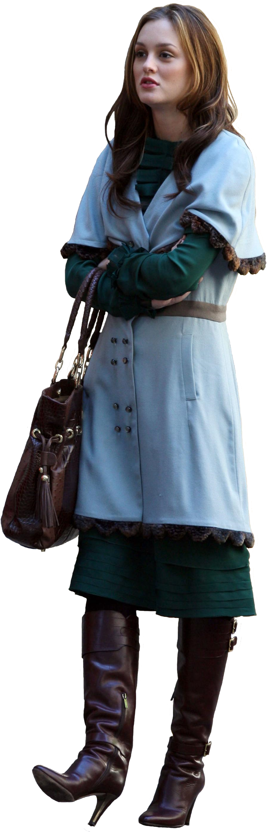 Leighton Meester - Gossip Girl Season 2 (950x2820), Png Download