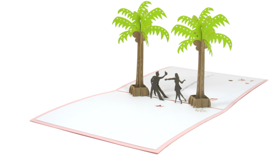 Beach Couple - Roystonea (640x360), Png Download