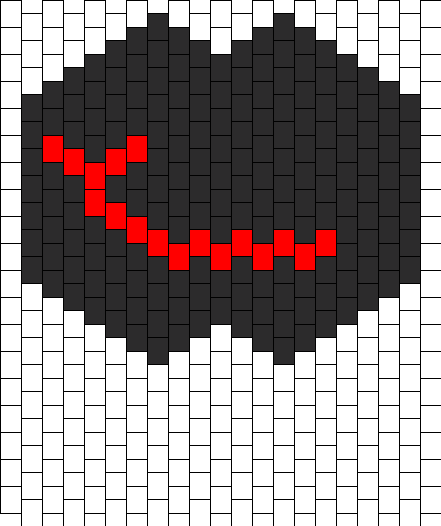 Smirk Mask Bead Pattern - Twenty One Pilots Melt Bead (441x526), Png Download