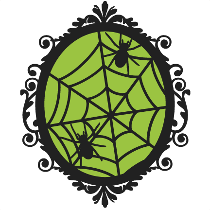 Halloween Spiderweb Frame Svg Scrapbook Cut File Cute - Spiderweb Clip Art (432x432), Png Download