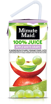 Apple White Grape Juice - Minute Maid 100% Juice, Fruit Punch - 6.75 Fl Oz Carton (270x480), Png Download