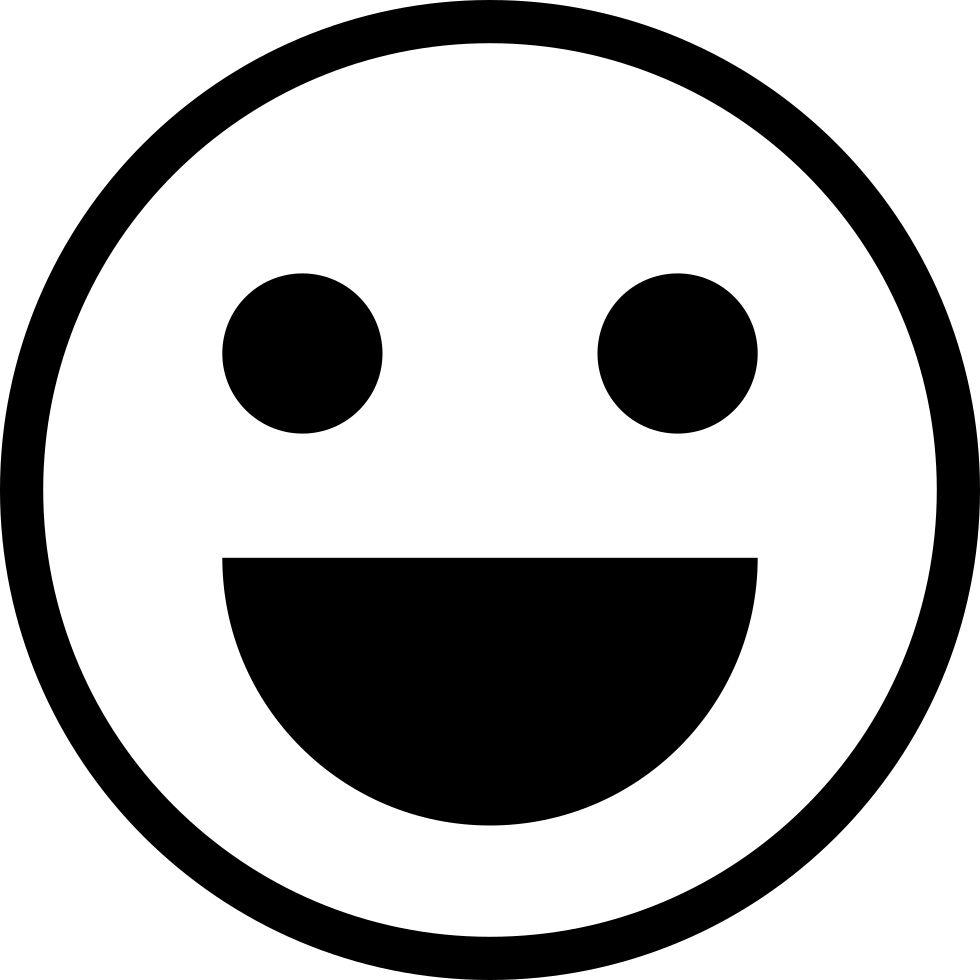 Chat Emoji Comments - Emoji Icon Black Png (980x980), Png Download