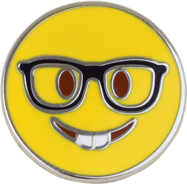 Sale Nerd Emoji Pin - Emoji (480x480), Png Download