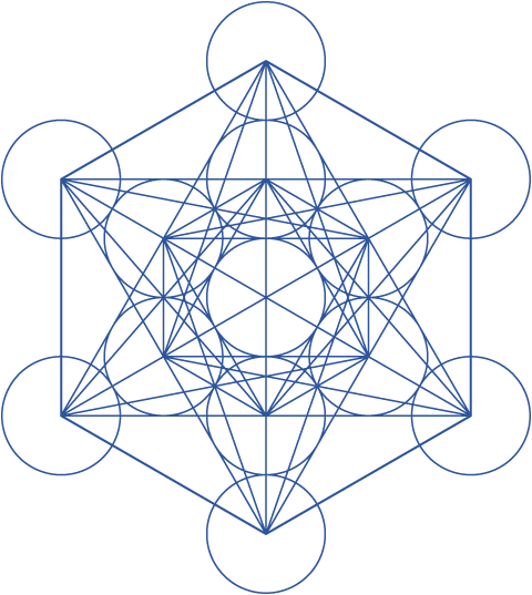 Metatron's Cube - Crystal Grid Templates Pdf (480x537), Png Download