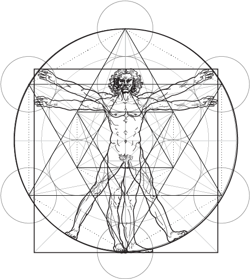 Art Print: Green Ocean's The Vitruvian Man, (800x600), Png Download