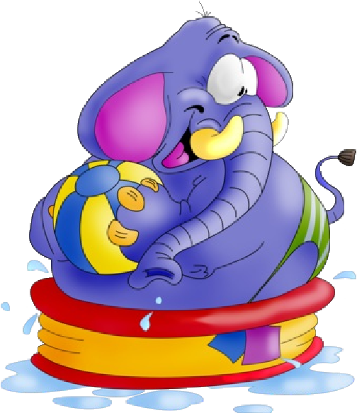 Funny Elephant Having Bath Elephants Pinterest Clip - Clip Art (600x600), Png Download