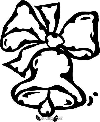 Christmas Bell Royalty Free Vector Clip Art Illustration - Clip Art (391x480), Png Download