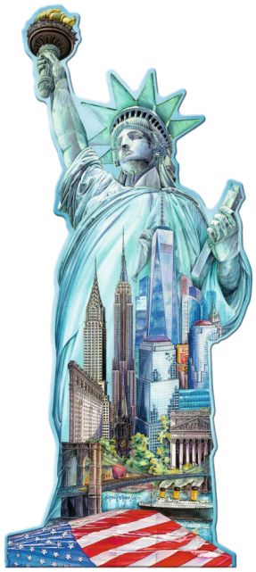 Statue Of Liberty, New York - 1000pc. Statue Of Liberty Shaped Puzzle (640x640), Png Download