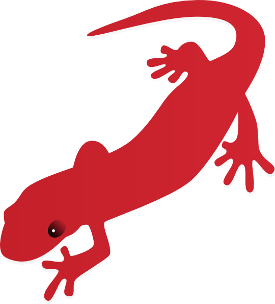 Red Digital Clip Art At Clker Com - Salamander Clip Art (540x595), Png Download