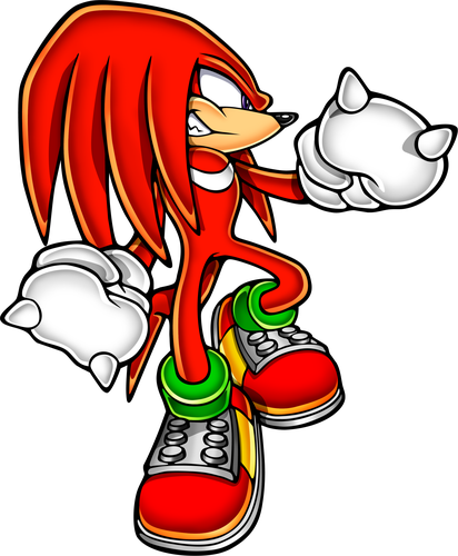 Knuckles The Echidna Sa2 (412x500), Png Download
