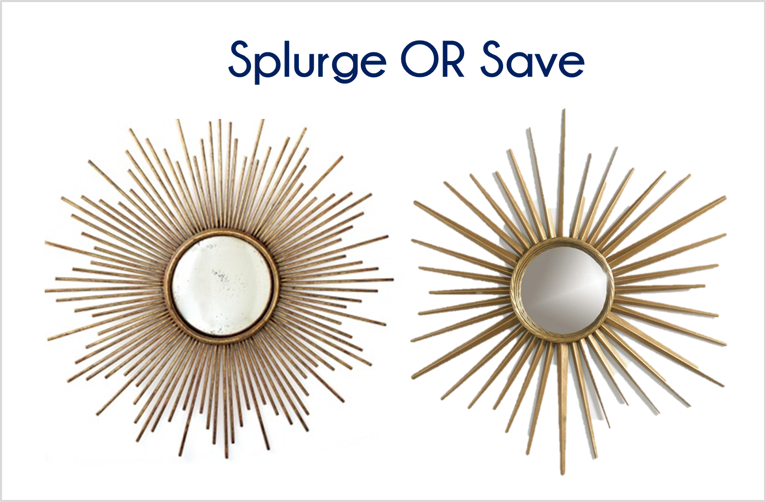 Cup Half Full Splurge Or Save Sunburst Mirror For Modern - Two's Company Sunburst Mirror - Metallic (1492x979), Png Download