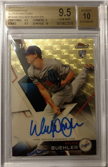 La Dodgers Rookie Pitcher Walker Buehler Superfractor - Poster (800x540), Png Download