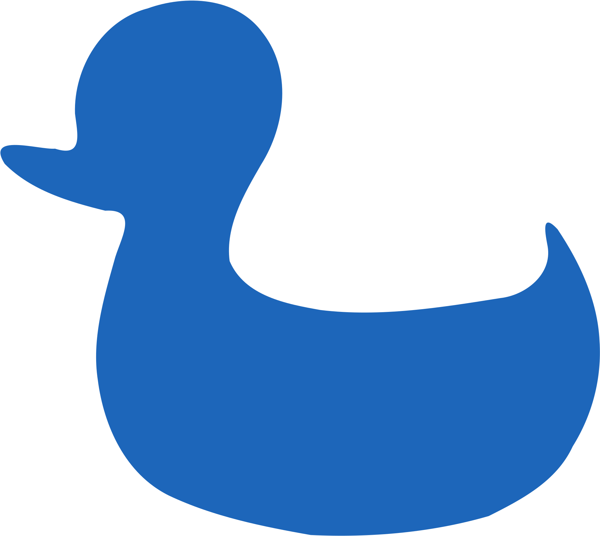Duck Clipart Blue - Blue Duck (2400x2400), Png Download