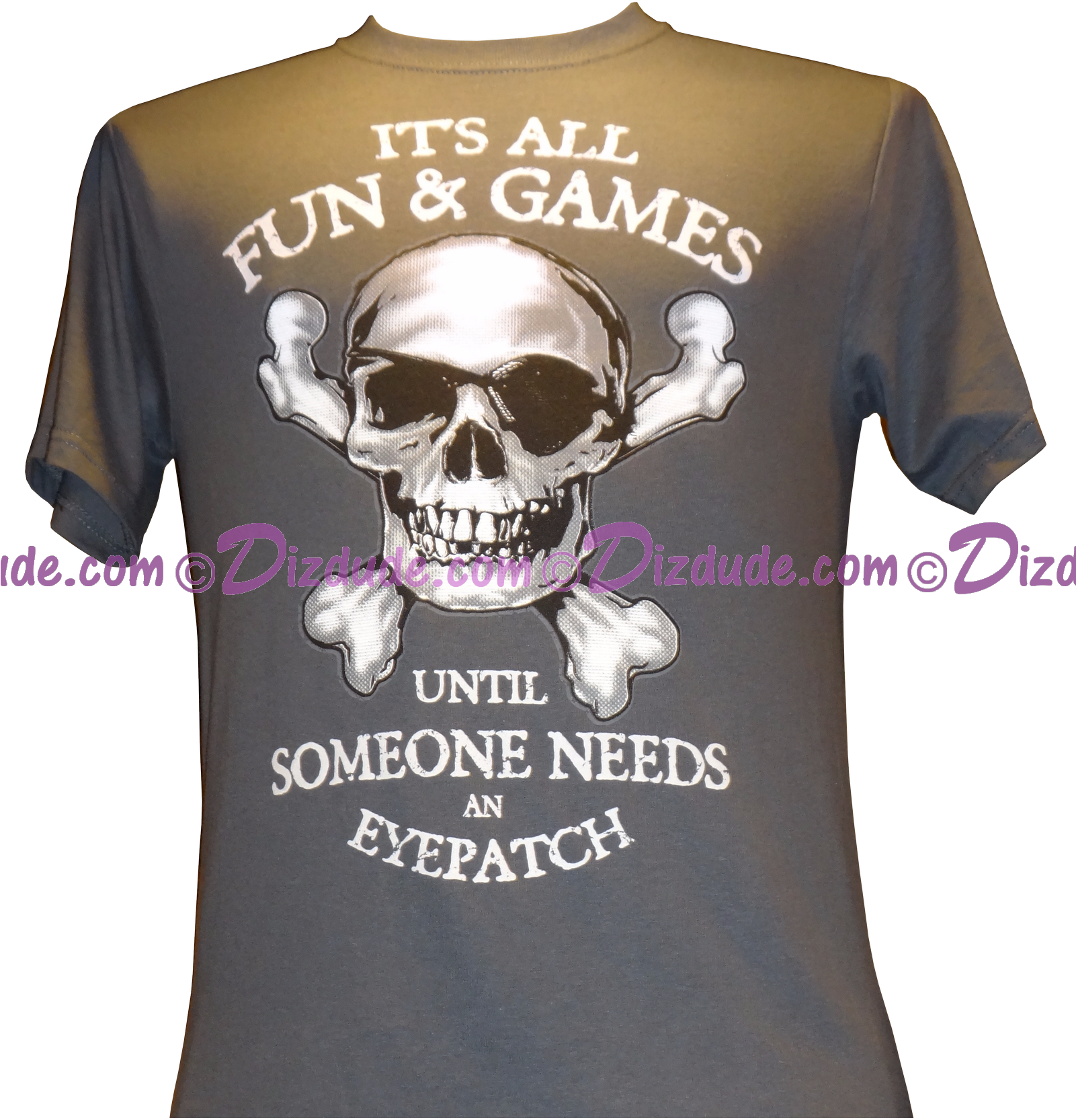 Disney's Pirates Of The Caribbean Its All Fun & Games - Eye Patch T Shirt (1600x1769), Png Download