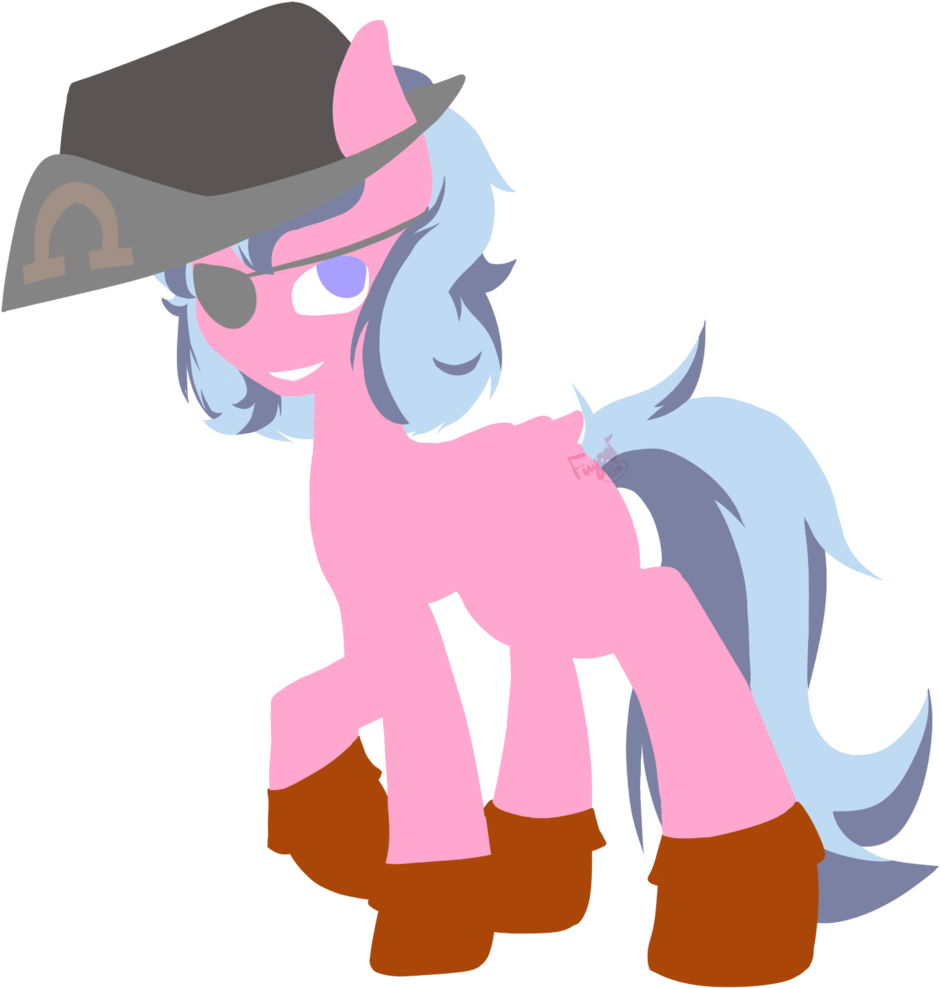 Artist Needed, Boots, Eyepatch, Hat, Lineless, Oc, - Cartoon (979x1024), Png Download