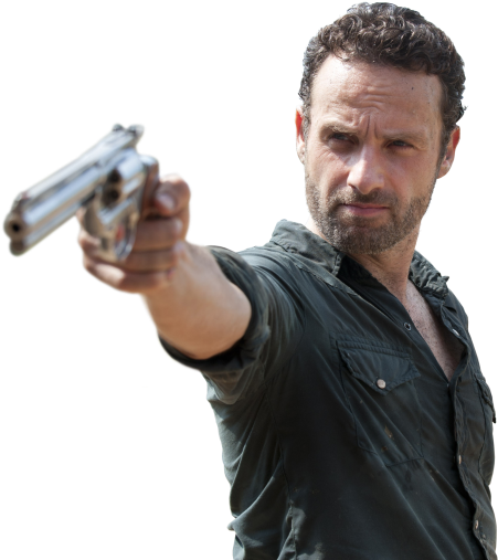 3215 Rick Grimes Prev - Rick The Walking Dead (700x558), Png Download