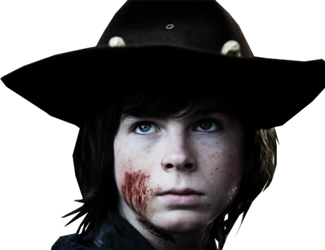 Carl Grimes Er Hovedpersonen I Serien The Walking Dead, - Carl Grimes No Background (472x363), Png Download