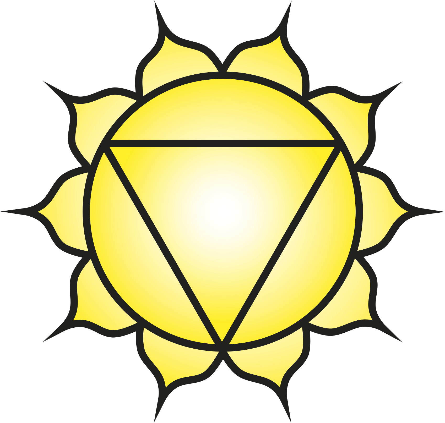 Wikimedia Commons - Solar Plexus Chakra Symbol (2000x2000), Png Download