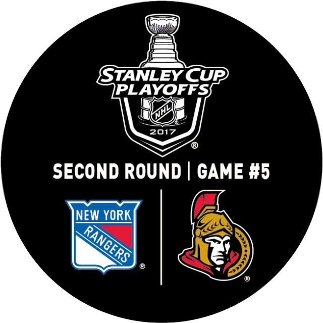 Ottawa Senators Official Warm-up Puck For Round 2 Of - Sher-wood 2017 Nhl Stanley Cup Playoffs Puck (761x730), Png Download