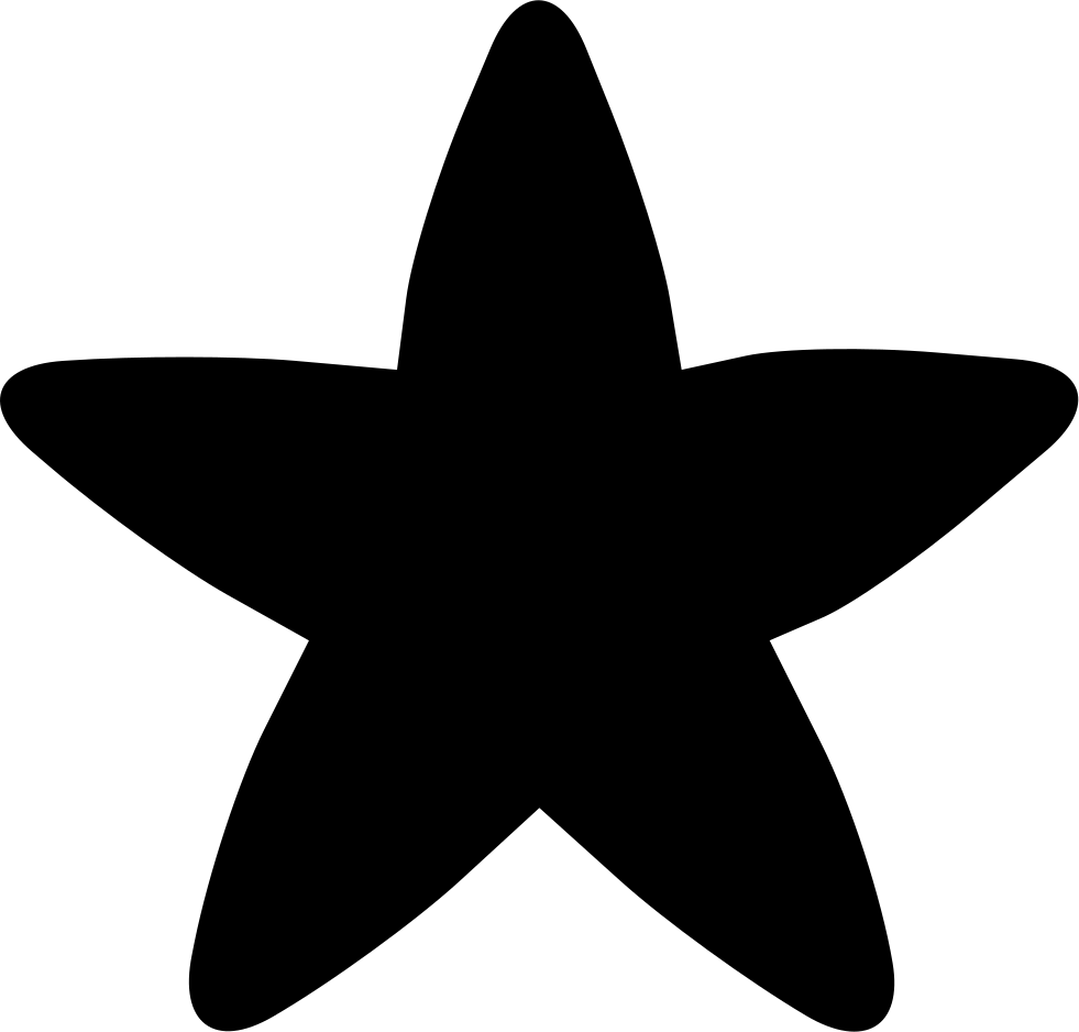 Black Rounded Star - Favorite Icon (981x938), Png Download