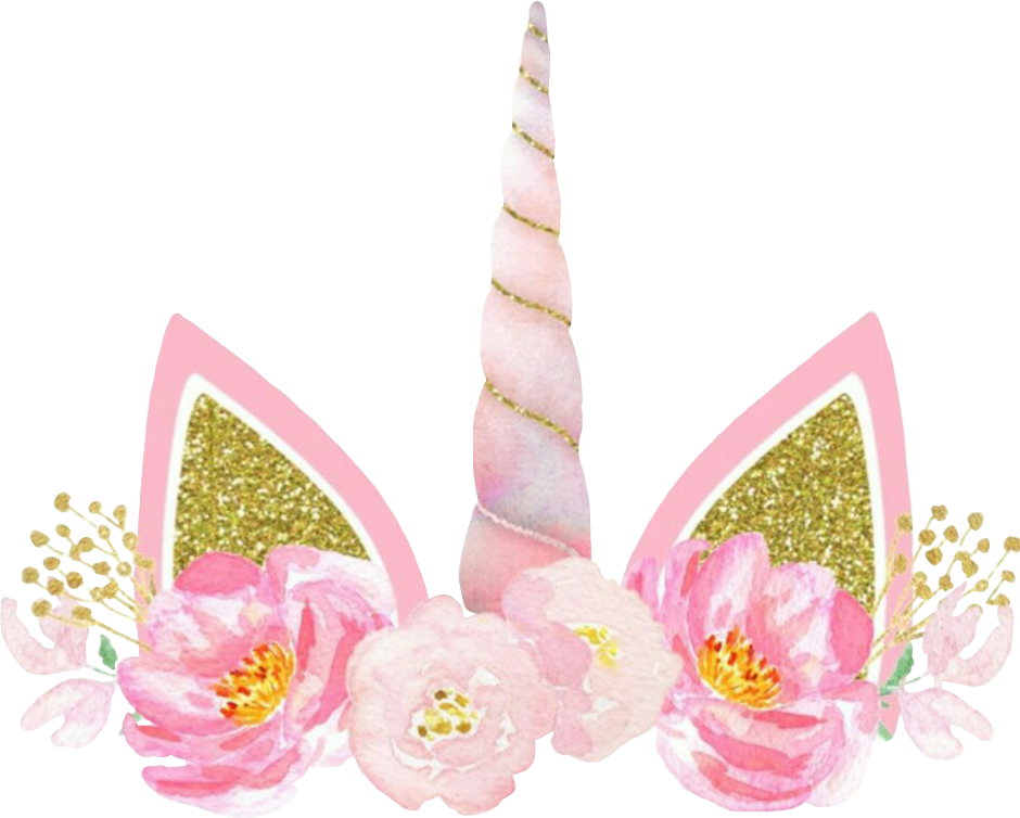 Unicorncrown Unicorn Unicornio Corona Florescrown Coron - Invitaciones De Unicornio Para Editar (940x754), Png Download
