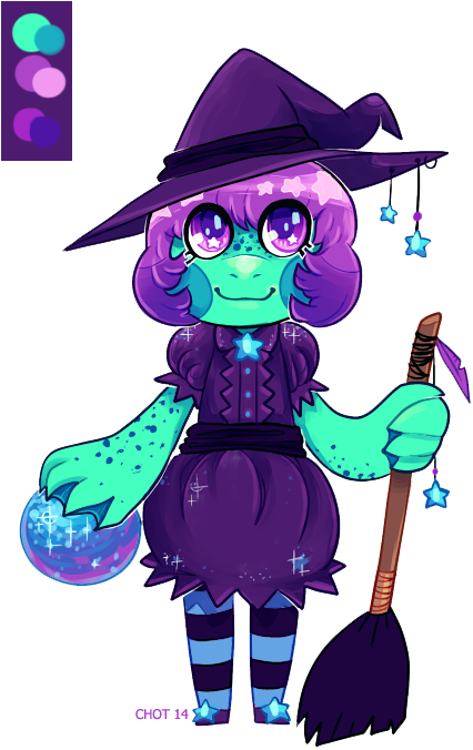 [adopt] Frog Witch - Frog (500x750), Png Download