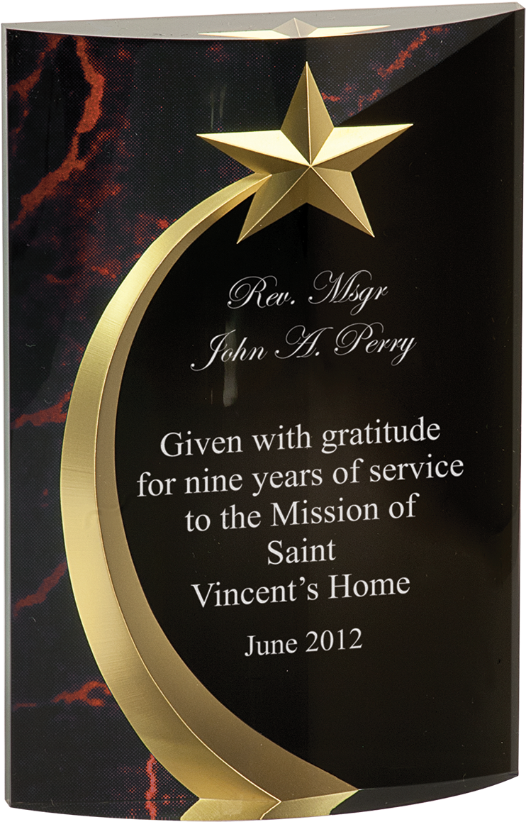 4 1/2″ X 6 3/4″ Red Marble Rounded Shooting Star Acrylic - Christmas Card (779x1200), Png Download