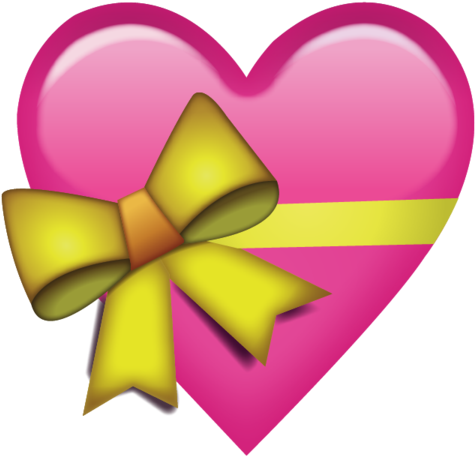 Emoji Heart Png Heart Emoji Icons , Pink Heart With - Gift Heart Emoji Png (480x480), Png Download